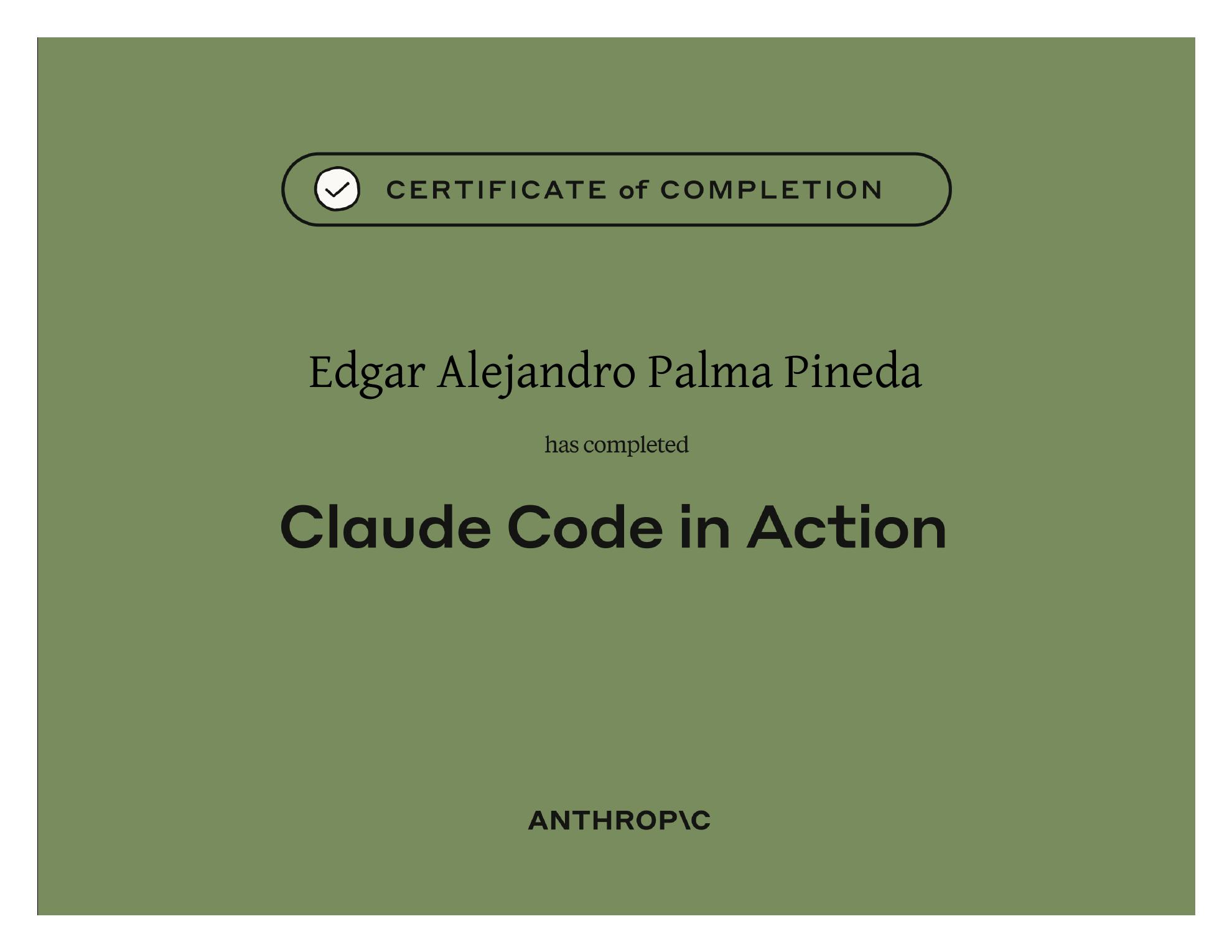 Certificado Claude Code in Action de Anthropic